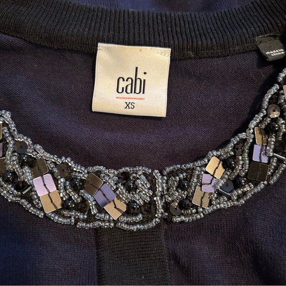 CAbi Style 3304 Midnight Blue Formal Round Neck Cardigan - Picture 13 of 13